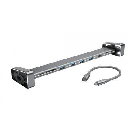 Hama 00200103 replicatore di porte e docking station per laptop USB 3.2 Gen 1 [3.1 Gen 1] Type-C Grigio (Hama 9in1-USB-C-Docking-Station fr 4)