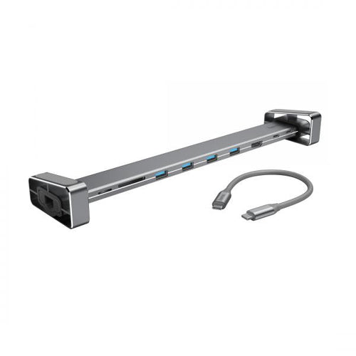 Hama 00200103 replicatore di porte e docking station per laptop USB 3.2 Gen 1 [3.1 Gen 1] Type-C Grigio (Hama 9in1-USB-C-Docking-Station fr 4)