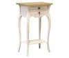 MOBILI 2G - Comodino porta telefono 2 cassetti Legno shabby bianco naturale 45x35x70