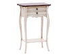 Comodino porta telefono Legno shabby bianco anticato noce 45x35x70