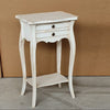 MOBILI 2G - Comodino porta telefono Legno shabby bianco anticato 45x35x70