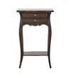 MOBILI 2G - Comodino porta telefono classico Legno noce scuro  45x35x70