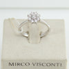 Anello donna Mirco Visconti in oro bianco con rosetta di diamanti