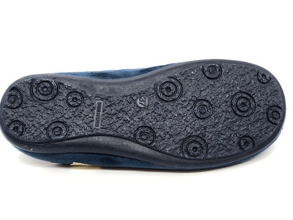 GRUNLAND Ciabatte donna blu con cuore rosa