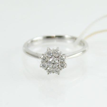 Anello donna Mirco Visconti in oro bianco con rosetta di diamanti