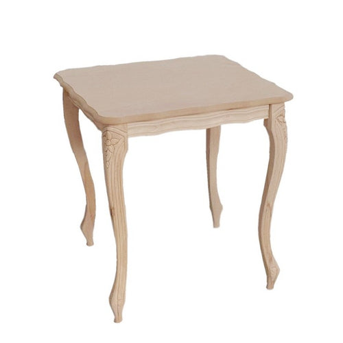 MOBILI 2G - Tavolino quadrato Legno massello grezzo 50x50x50