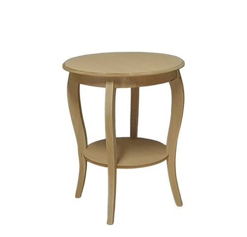 MOBILI 2G - Tavolino rotondo fisso Legno grezzo 50x50x63