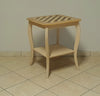 MOBILI 2G - Tavolino quadrato scacchiera Legno grezzo 50x50x63