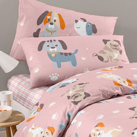 Copripiumino Cuccioli ! Caleffi Kids: Completo in Cotone Morbido, Allegria e Sogni Tranquilli
