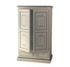 MOBILI 2G - Armadio 2 porte classico legno bianco invecchiato e filetti blu 125x61x200
