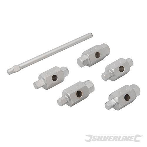 Kit di chiavi per il drenaggio dell'olio Silverline 6 pezzi Silverline