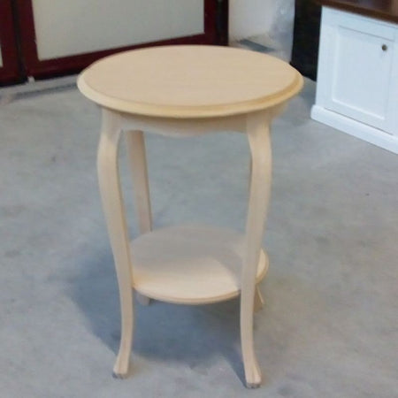 MOBILI 2G - Tavolino rotondo fisso Legno grezzo 48x48x75