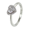 Anello donna Mirco Visconti in oro bianco a cuore con diamanti