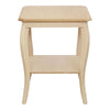 MOBILI 2G - Tavolino quadrato Legno massello grezzo 50x50x63