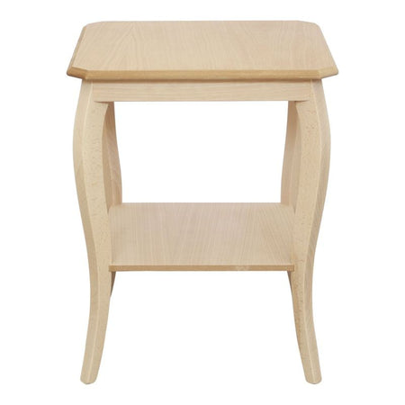 MOBILI 2G - Tavolino quadrato Legno massello grezzo 50x50x63