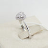 Anello donna Mirco Visconti in oro bianco a cuore con diamanti