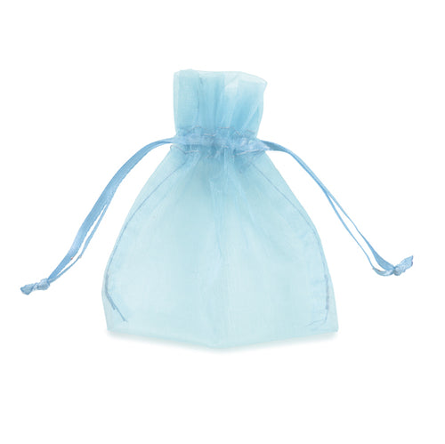 20 Sacchetti Organza Milly 8,5X10Cm Celeste