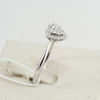 Anello donna Mirco Visconti in oro bianco a cuore con diamanti