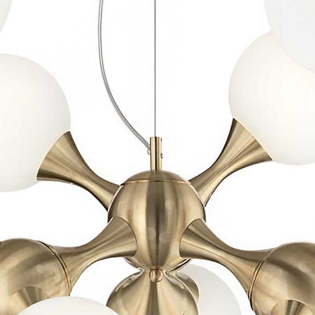 Lampadario classico Ideal Lux NODI OTTONE SP15 241012 E14 LED vetro metallo lampada soffitto