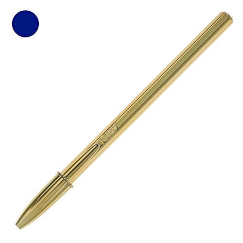 Bic - Penna a sfera Cristal Shine Oro 1 mm - Inchiostro Blu