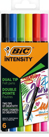 Bic, Pennarelli Intensity Dual Tip FP a 6 colori