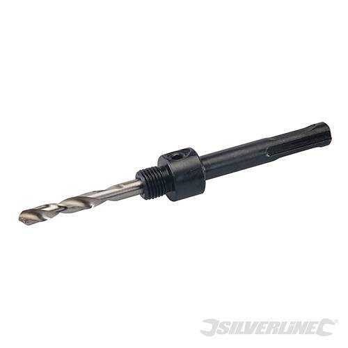 Mandrino sega a tazza attacco SDS Plus Silverline 6 mm trapano pilota HSS inclusa Silverline