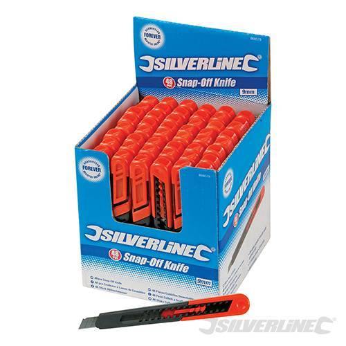 48 Taglierini con lama 9 mm Silverline espositore - Eternal Brico