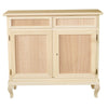Credenza 2 porte 2 cassetti Legno grezzo 105x42x98