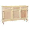 Credenza 3 porte 3 cassetti Legno grezzo 155x45x98