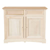 MOBILI 2G - Credenza 2 porte 2 cassetti Legno grezzo 117x46x96