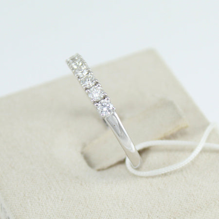 Anello donna Mirco Visconti veretta in oro bianco a 6 diamanti