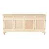 Credenza 4 porte 4 cassetti Legno grezzo 205x45x98
