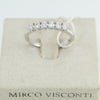Anello donna Mirco Visconti veretta in oro bianco a 6 diamanti