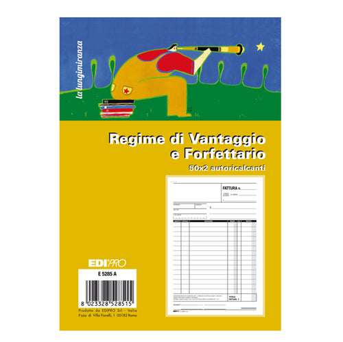 Blocco Fattura Contribuenti Min/Forfett. 50X2 Fogli Autoric. 22X14.8 E5285A
