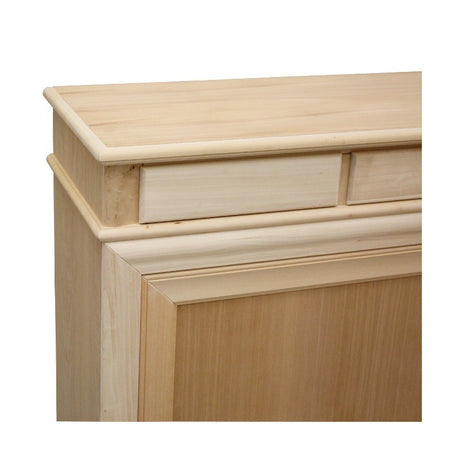 MOBILI 2G - Credenza 2 porte scorrevoli 4 cassetti Legno grezzo 180x48x100 (3071)