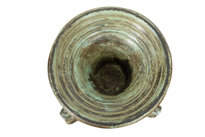 Biscottini Portavasi in ghisa finitura anticata