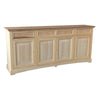 MOBILI 2G - Credenza 4 porte 4 cassetti Legno grezzo 220x46x96