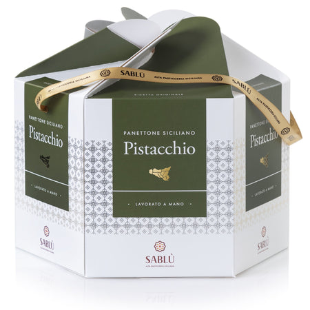 8x1Kg Al Pistacchio - Panettone artigianale (Prodotto in Sicilia)- Pack Risparmio