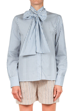 LA FEMME BLANCHE La Femme Blanche - Camicia - 451489 - Bianco/Blu da donna