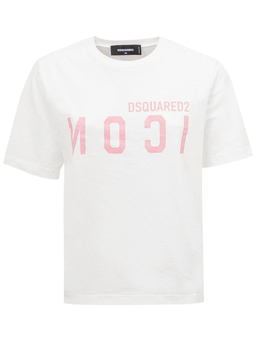 DSQUARED2 T-Shirt con Logo Dsquared2 Icon. da donna