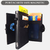 Sei G portacarte safe magnetic nero con custodia in pelle nera