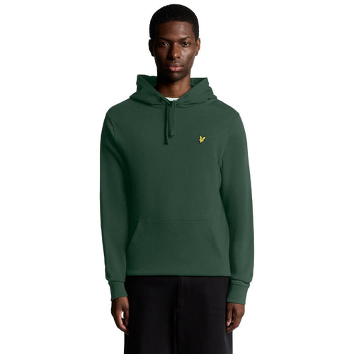 Lyle & Scott felpa verde con cappuccio ML416VOG