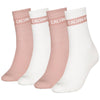 Calvin Klein donna pack 4 calze bianco rosa 701235385003801