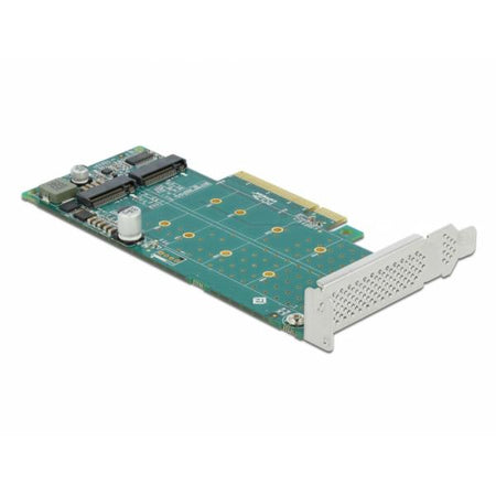 DeLOCK Scheda PCI Express x8 a 2 x interno NVMe M.2 Chiave M - Biforcazione - Fattore di forma a basso profilo (Delock PCI Express x8 Card to 2 x inte)