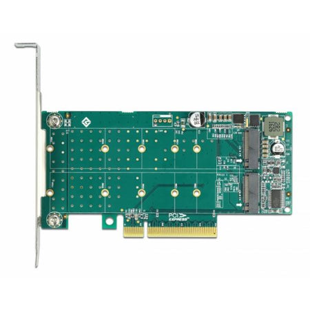 DeLOCK Scheda PCI Express x8 a 2 x interno NVMe M.2 Chiave M - Biforcazione - Fattore di forma a basso profilo (Delock PCI Express x8 Card to 2 x inte)