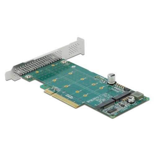 DeLOCK Scheda PCI Express x8 a 2 x interno NVMe M.2 Chiave M - Biforcazione - Fattore di forma a basso profilo (Delock PCI Express x8 Card to 2 x inte)