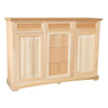 MOBILI 2G - Credenza 2 porte 6 cassetti Legno grezzo 170x46x116