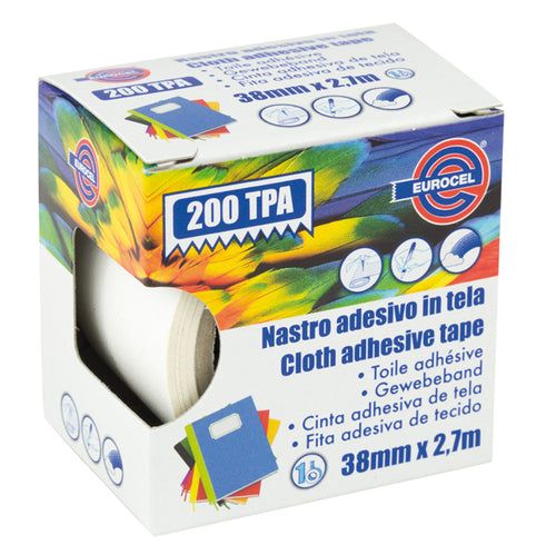 Nastro Adesivo Telato Tpa Bianco 200 38Mmx2,7Mt Eurocel