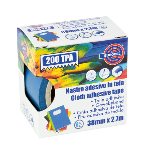 Nastro Adesivo Telato Tpa Blu 200 38Mmx2,7Mt Eurocel