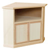 MOBILI 2G - Porta tv ad angolo 2 porte Legno grezzo 72x63x80